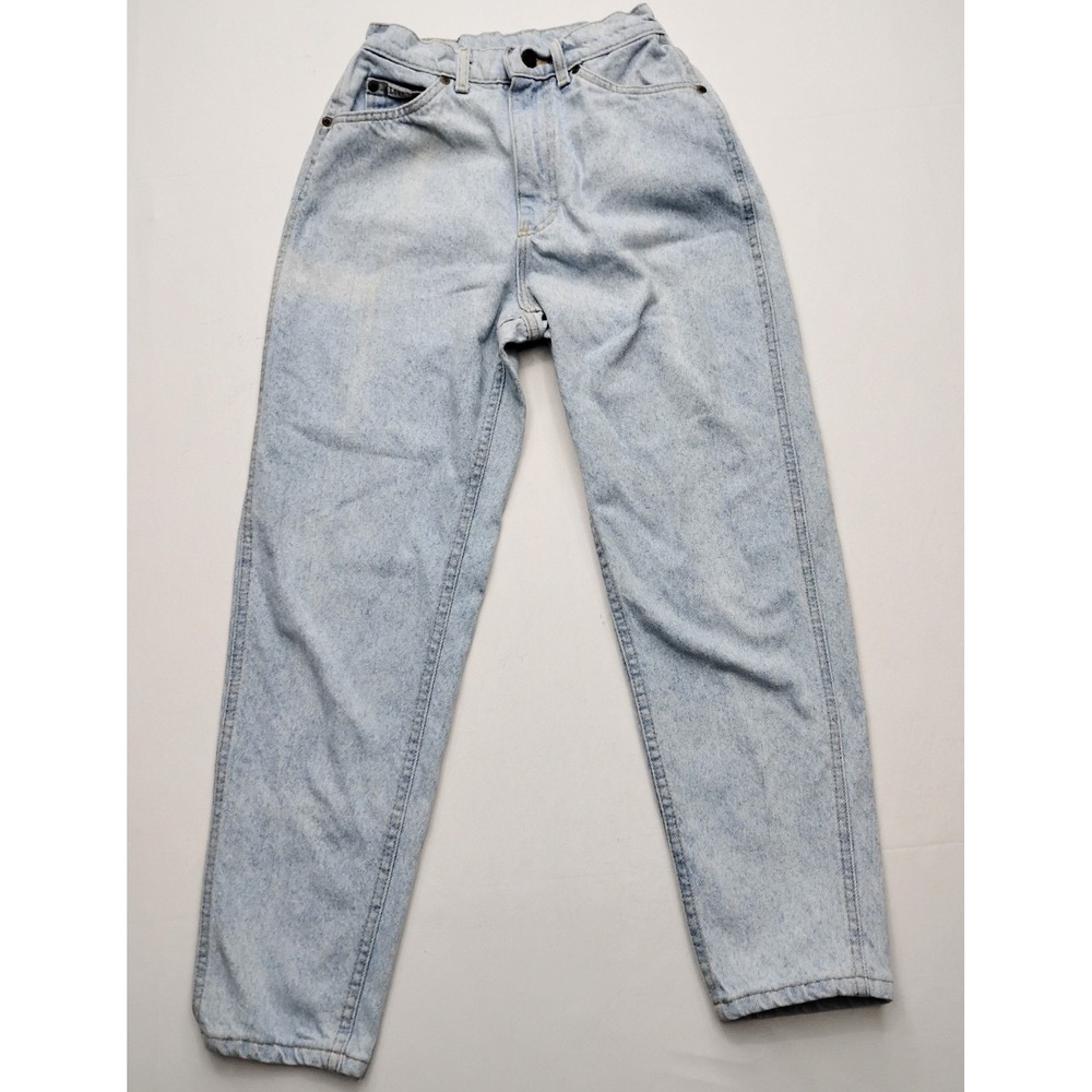 Lee Jeans Union Made Womens Mom Denim Hi Waist Rise Size 24x27 USA Retro Vintage